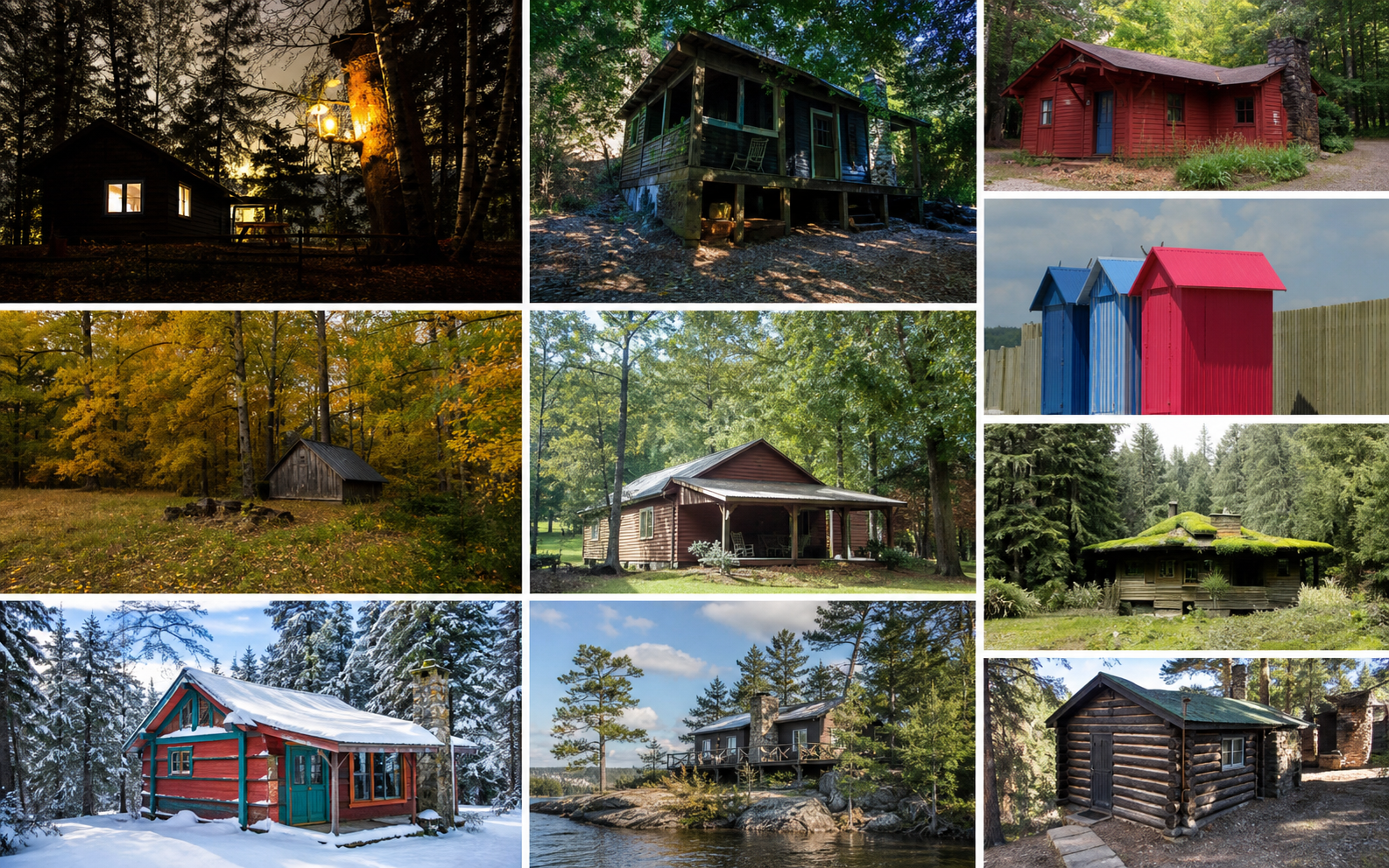 colors for cabins in the woods