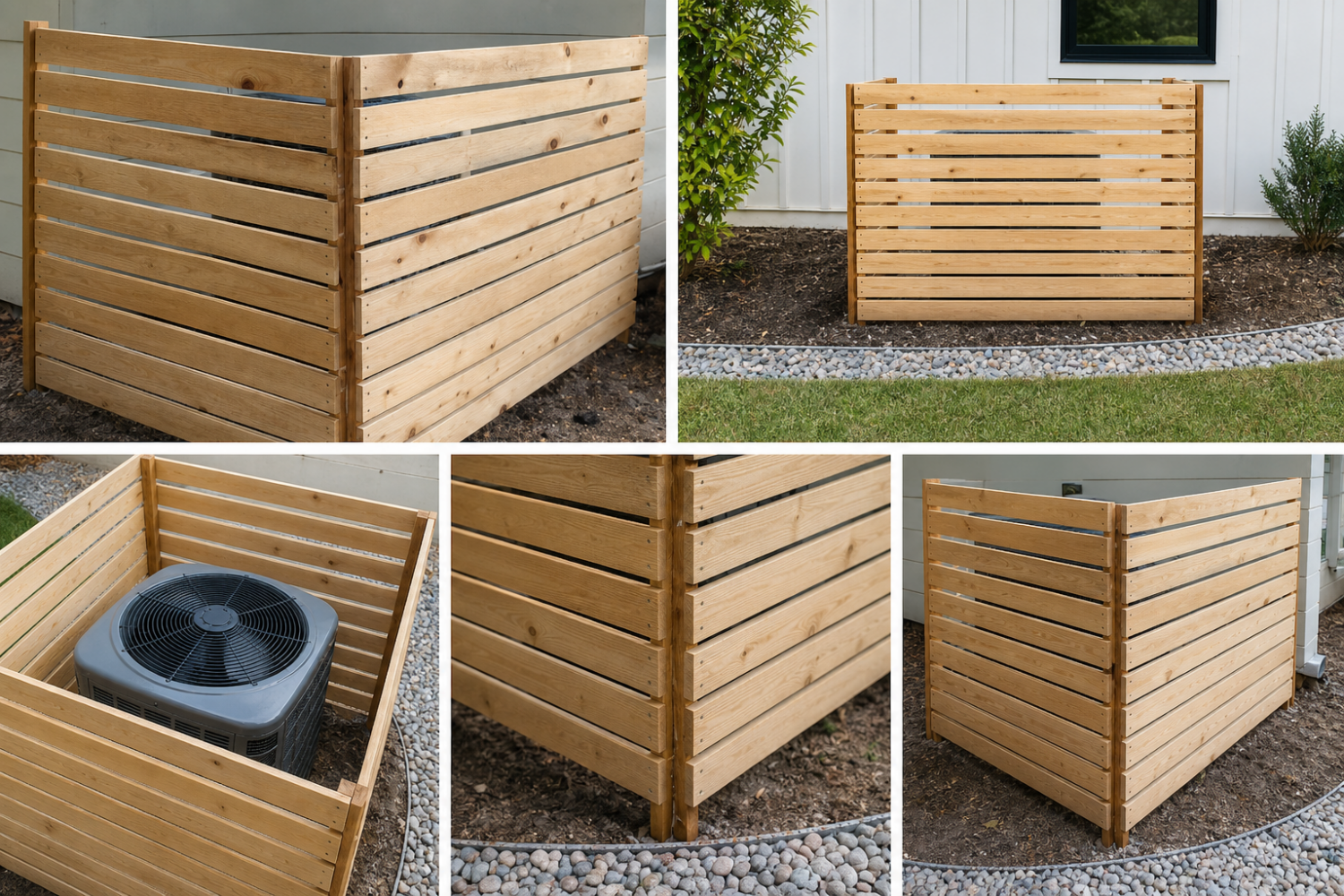 how to hide an outdoor air conditioner unit
