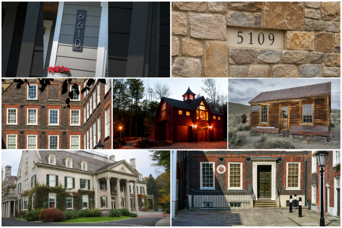 house numbers on stone exterior ideas