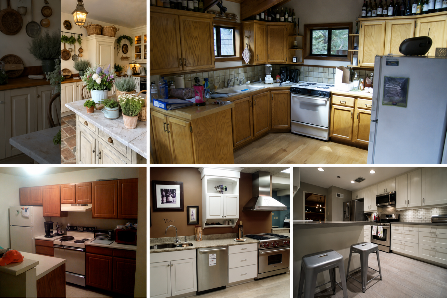 old vintage french country kitchen
