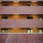 brown and maroon painted building
