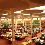 Work area at the Johnson Wax Building, headquarters of the S.C. Johnson and Son Co