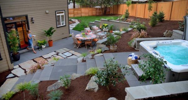 Landscaped Patio Beautiful Outdoor Patio