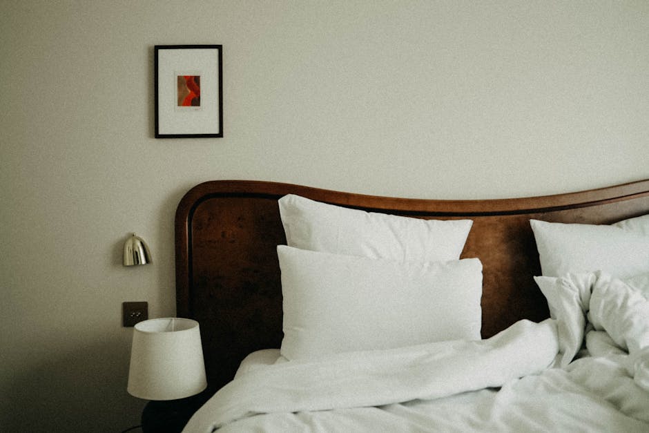 bed, minimalism, decor Interior Design of Bedroom