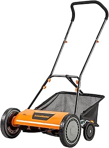 LawnMaster LMRM1801 Push Reel Lawn Mower 18-Inch 5-Blade