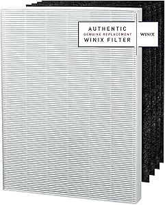 Genuine Winix 115115 Replacement Filter A for C535, 5300-2, P300, 5300, White/Black