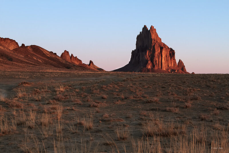 Shiprock formation New Mexico Wildfire filming geology