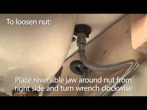 Using a BrassCraft basin wrench for plumbing