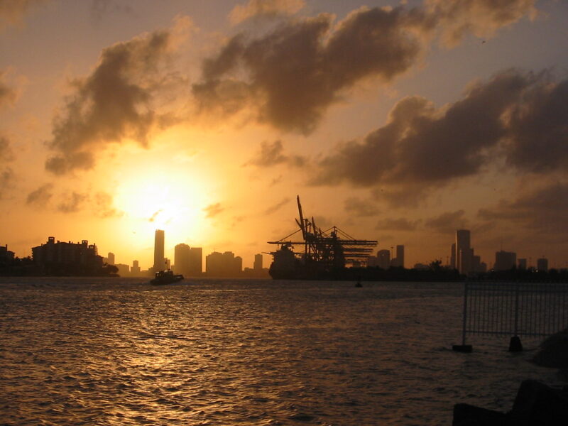 Miami Downtown Skyline at Sunset