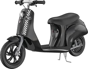 Razor Pocket Mod Miniature Euro-Style Electric Scooter for Ages 8+, Vintage-Inspired Design,High/Low Speed Switch, Up to 80 Minutes Ride Time