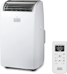 BLACK+DECKER 12,000 BTU Portable Air Conditioner up to 550 Sq. with Remote Control, White
