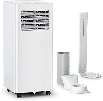 8,000 BTU Portable Air Conditioners,4 Modes Portable Ac Units Cools Up to 350 Sq.Ft,Dehumidifier,Fan,With Remote Control,LED Display, Window Mounting Kit,Suitable for Bedroom,Living Room,Office