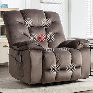 Oversized Electric Recliner Chairs with Massage and Heat, 41