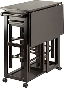 Winsome Suzanne 3-PC Set Space Saver Kitchen, Coffee Finish, 29.61x29.13x32.76
