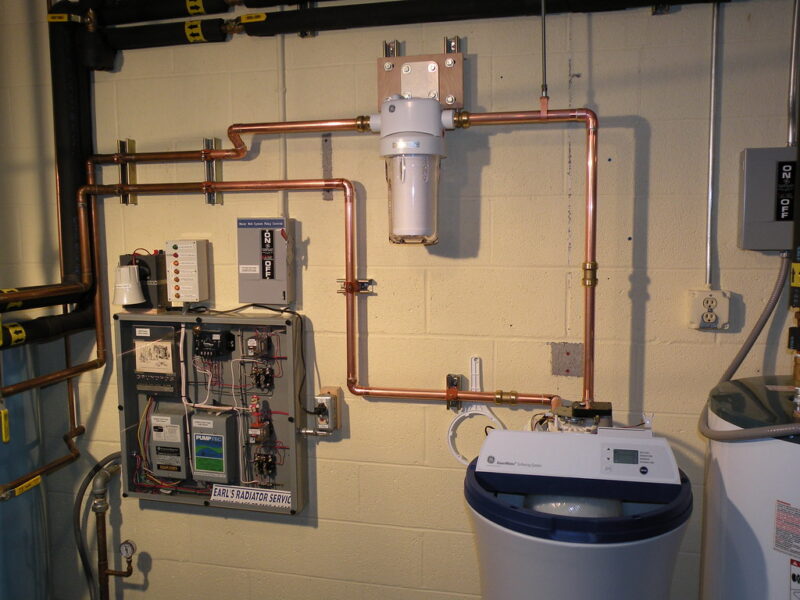 Water filter and water softener setup