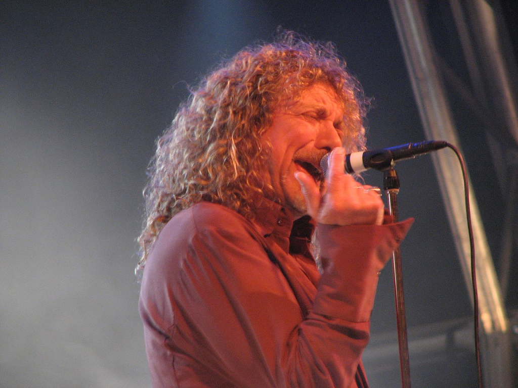 Robert Plant performing live