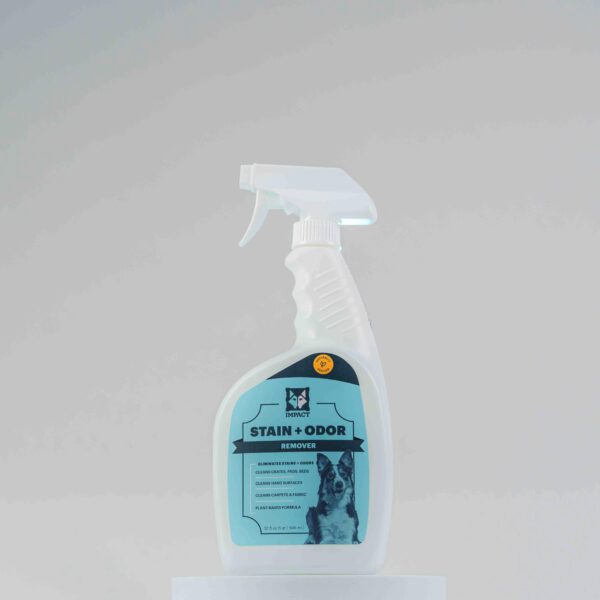 High-quality pet stain and odor remover spray, ideal for dog lovers and pet-friendly homes.