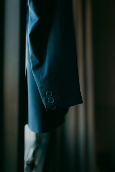 Navy blue suit jacket
