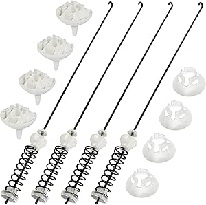 Updated W10780048 Washer Suspension Rod kit 4PCS(23.6 in) Compatible with Whirl.pool May.tag A.mana Ken.more Washing Machine Replace WTW4800XQ1 WTW4800XQ4 WTW4800XQ2 MVWC200XW2 WTW4930XW1 by TOMOON