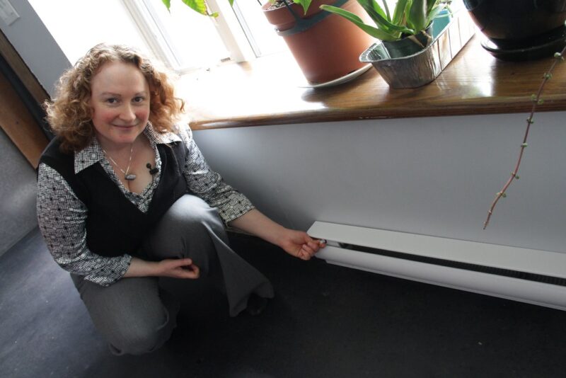 Electric baseboard heaters are powered by the sun