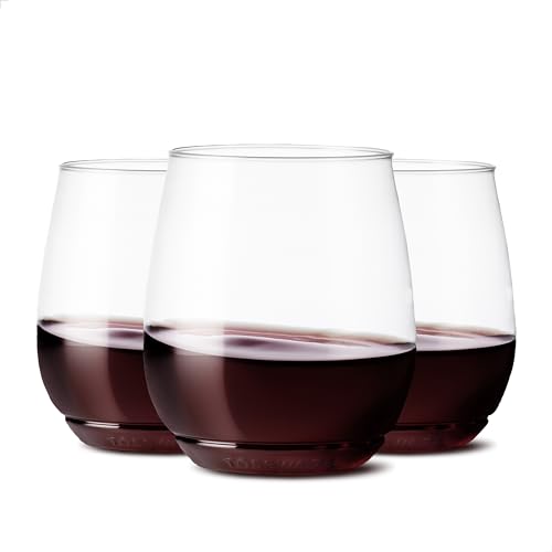 TOSSWARE POP 14 oz Vino Set of 12 | Recyclable, Unbreakable & Crystal Clear Plastic Wine Glasses