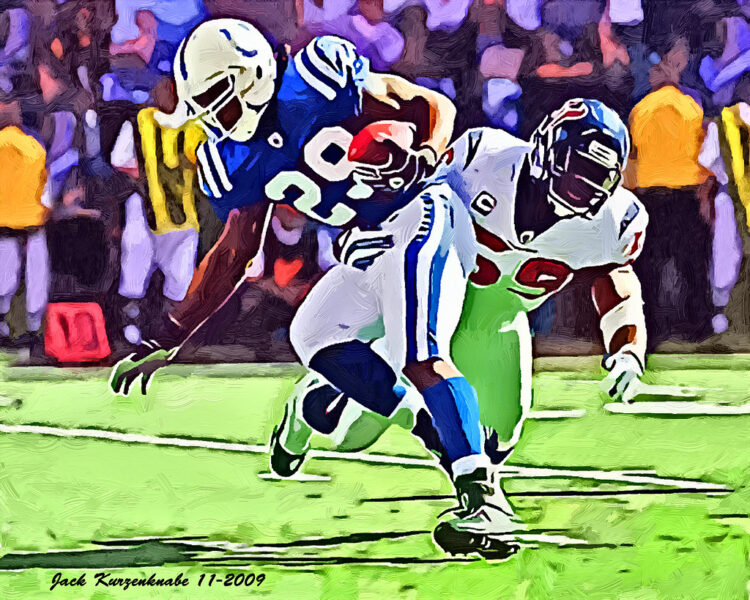 - Indianapolis Colts Joseph Addai Texans DeMeco Ryans 59