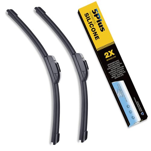 5 PLUS® Silicone Wiper Blades 22 inch wiper blades 2 pack Replacement For Ford F Series 2023-2012 Expedition 22-08,Chevy Silverado GMC Sierra Series 2023-2019 2006-1999 Windshield Wiper Blades