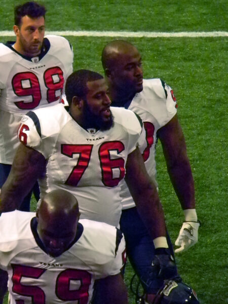 DeMeco Ryans, Duane Brown, Mario Williams, and Connor Barwin