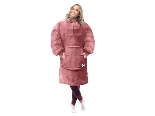 Calmier Wearable 10 Lb Weighted Blanket Hoodie - Machine Washable, Ultra-Soft Sensory Clothing for Adults