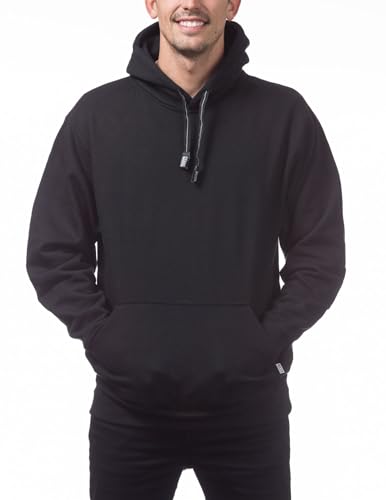 Pro Club Men's Heavyweight Pullover Hoodie – Perfectly Durable and Cozy (13oz, Black, 7X-Large)