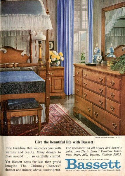 1966 Bassett Furniture Advertisement Readers Digest February 1966