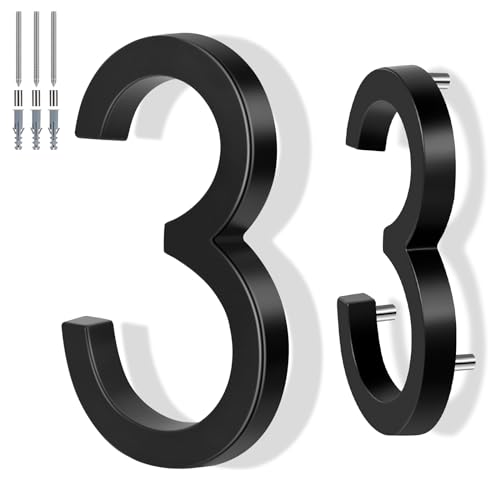 6 Inch Floating House Number Metal Modern Anti-Rust House Address Numbers