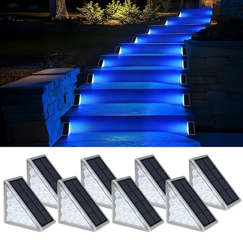 AUDLES 8 Pack Solar Stair Lights