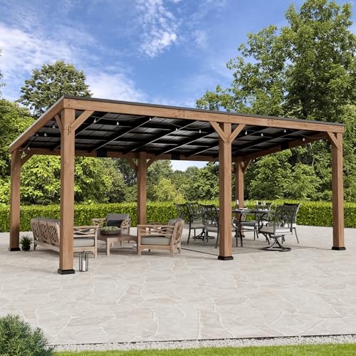 Modern Shade Supreme Cedar Wood Gazebo