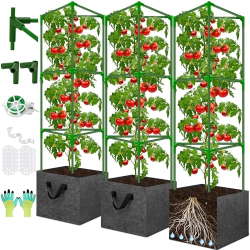 Tetutor Tomato Cages for Garden with Grow Bags
