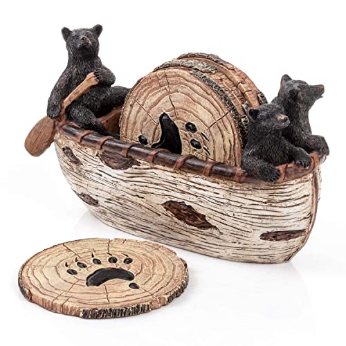 Bear Coasters Set of 6 Full Size Rustic Coasters