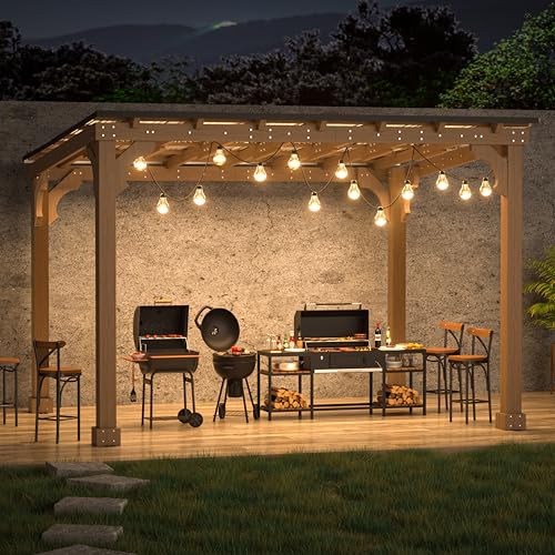 Yardenaler 10 x 12 FT Wooden Grill Gazebo