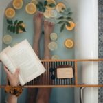 orange bathroom