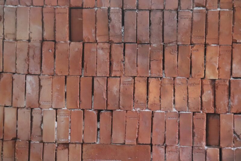 Karangmangu red bricks by Rohmat, the head of Ansor Purwojati.