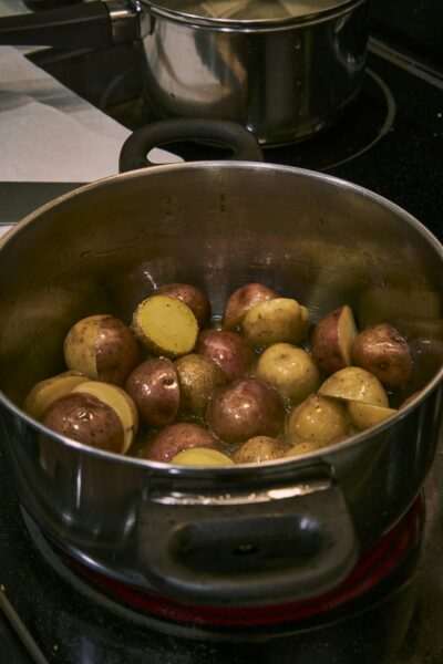A pot of potatoes