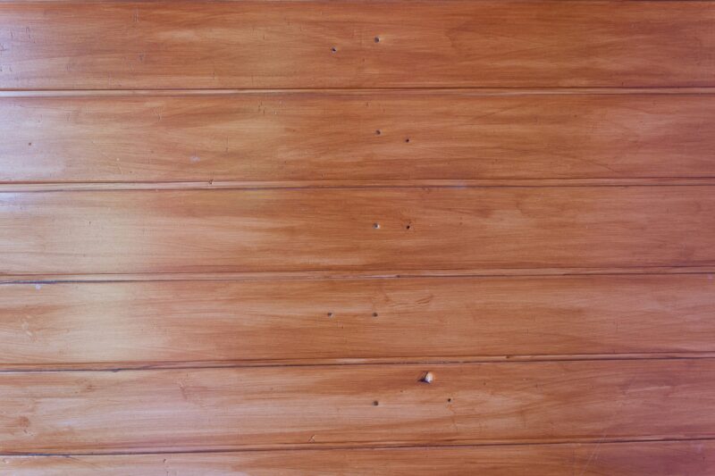 A cat laying on a wooden floor next to a wall