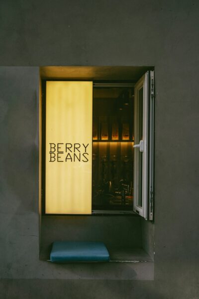 A modern kitchen with cherry cabinets showcasing a stylish interior.
