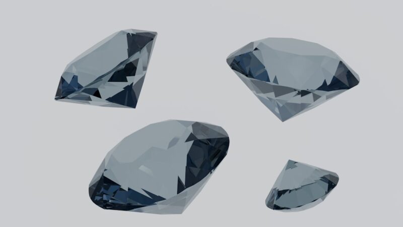 A group of diamonds sitting on top of a table