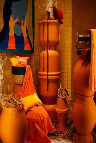 orange bathroom photo