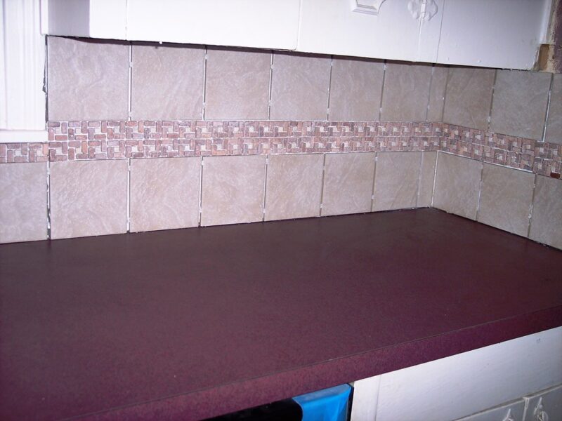 Pre-Grouted Backsplash