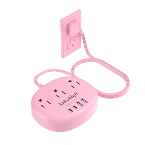 Pink Extension Cord with Surge Protected 1080J
