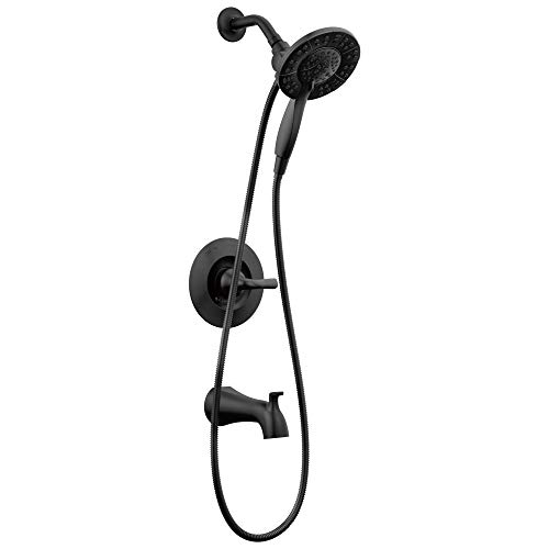 Delta Arvo 14 Series Matte Black Bathtub Shower Faucet Set.