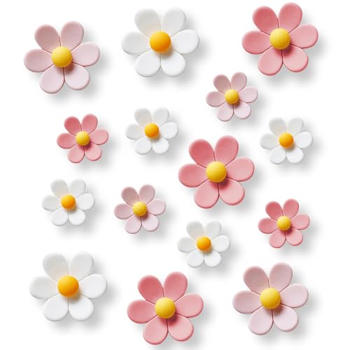 18 pcs - Cute Flower Magnet, Pink