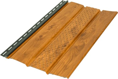 6FT Vented Wood Grain Look Winchester Oak Vented Soffits