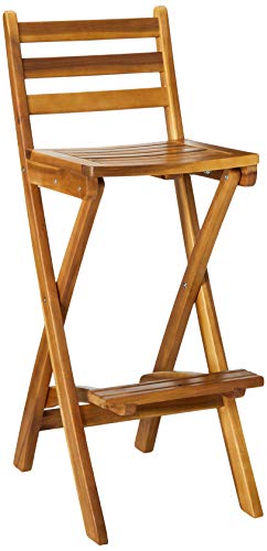 Christopher Knight Home Atlantic Outdoor Foldable Wood Barstool, 31', Natural Wood
